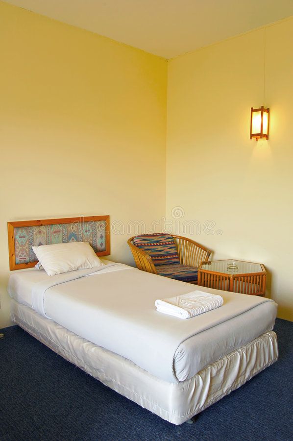 Single hotel room in Kenya with one bed